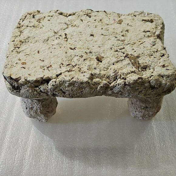 Unique Textured Paper Mache Stool - Picture 3 of 7